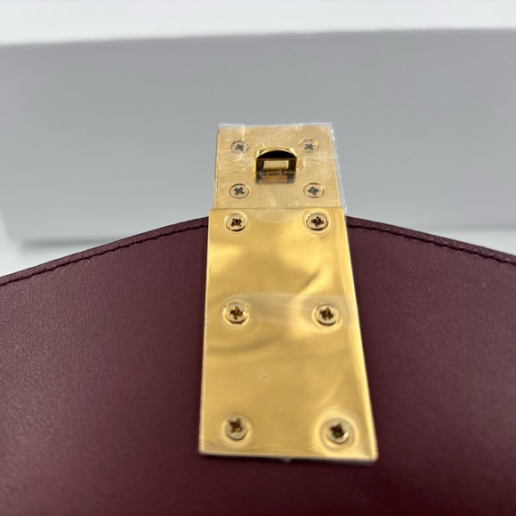 NWT DeMellier Nano Montreal in Burgundy top handle leather crossbody gift bag - Picture 16 of 17